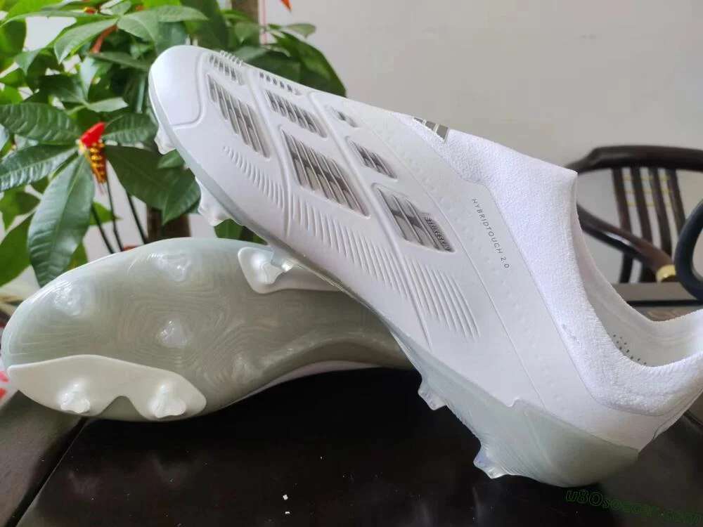 Ultimate Precision: White, Grey, Silver FG Firm Ground Soccer